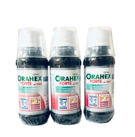 orahex forte|Orahex Forte w/ Zinc ( 120 ml ) .
